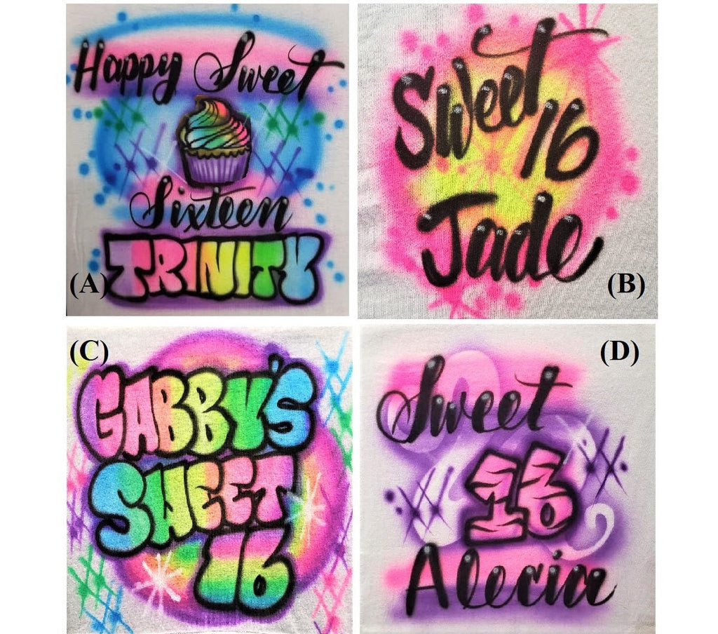 Girls Happy Sweet 16 Birthday Party T SHIRT Personalized, Sweet 16, Sweet Sixteen, Sweet Sixteen Birthday, Sweet Sixteen Birthday T shirt