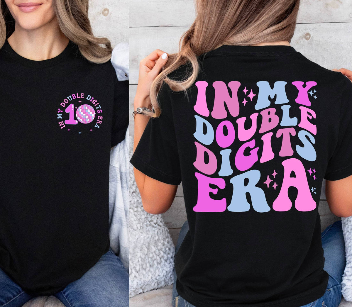 In My Double Digits Era Shirt,Custom Birthday Girl Shirt,10 Years Old Birthday Shirt,Ten Birthday Tee,10th Birthday Shirt,10 Year Old Outfit