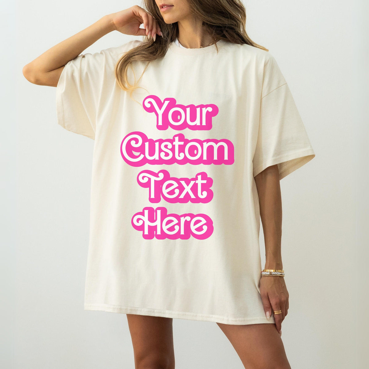 Custom Text Pink Party Shirt, Comfort Colors TShirt, Girls Trip Bachelorette Party Fashion Doll Font Tee, Personalized Birthday Gift for Kid