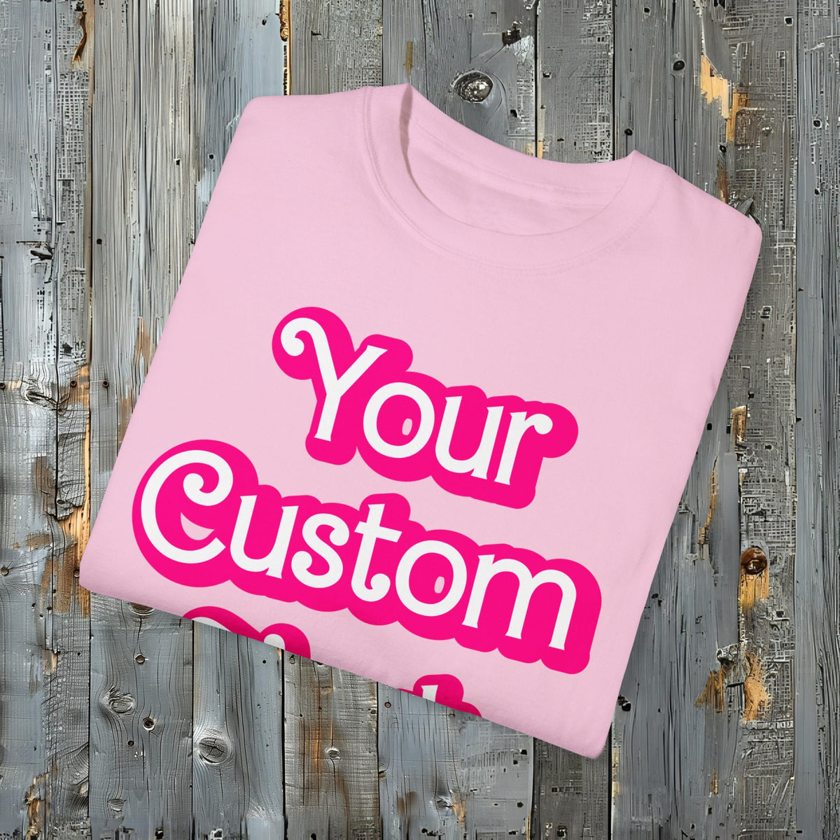 Custom Text Pink Party Shirt, Comfort Colors TShirt, Girls Trip Bachelorette Party Fashion Doll Font Tee, Personalized Birthday Gift for Kid