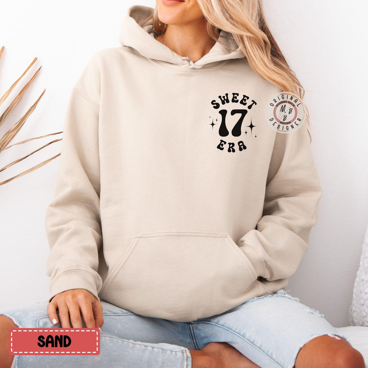 Sweet 17 Era Birthday Hoodie, Young & Sweet And Only 17 Years Old Hooded Sweatshirt, Birthday Gift for Teens, 17th Bday Present Teen girl