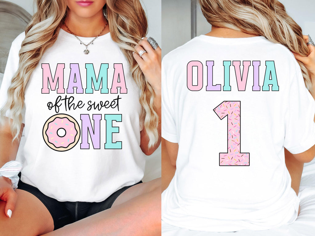 Sweet One Birthday Family Matching Shirts, Donut Grow Up Girl Birthday TShirts, Mama of the Sweet One, First Birthday Outfit for Donut Theme