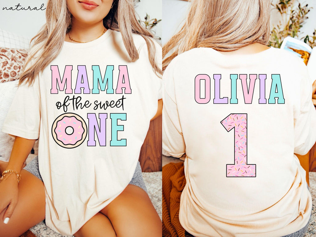 Sweet One Birthday Family Matching Shirts, Donut Grow Up Girl Birthday TShirts, Mama of the Sweet One, First Birthday Outfit for Donut Theme