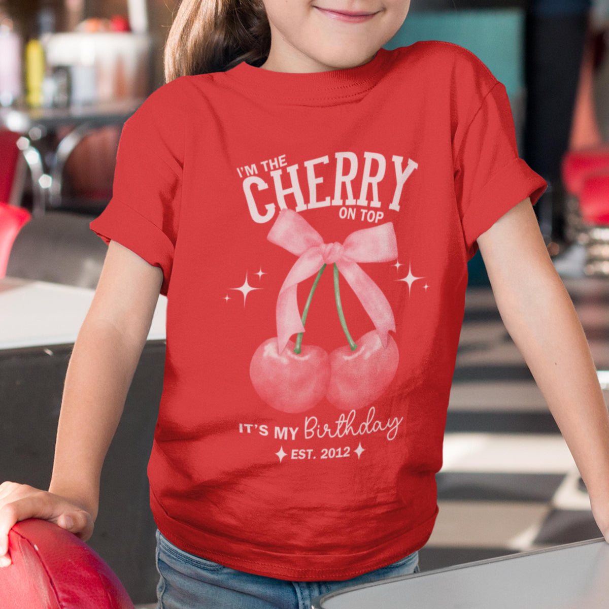 Custom Cherry Shirt, Cherry Birthday Shirts, Cherry Shirts with Bows, Coquette Cherry, Cherry Clothing, Fruit Lover, Custom Birthday Shirt