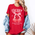 Custom Cherry Shirt, Cherry Birthday Shirts, Cherry Shirts with Bows, Coquette Cherry, Cherry Clothing, Fruit Lover, Custom Birthday Shirt