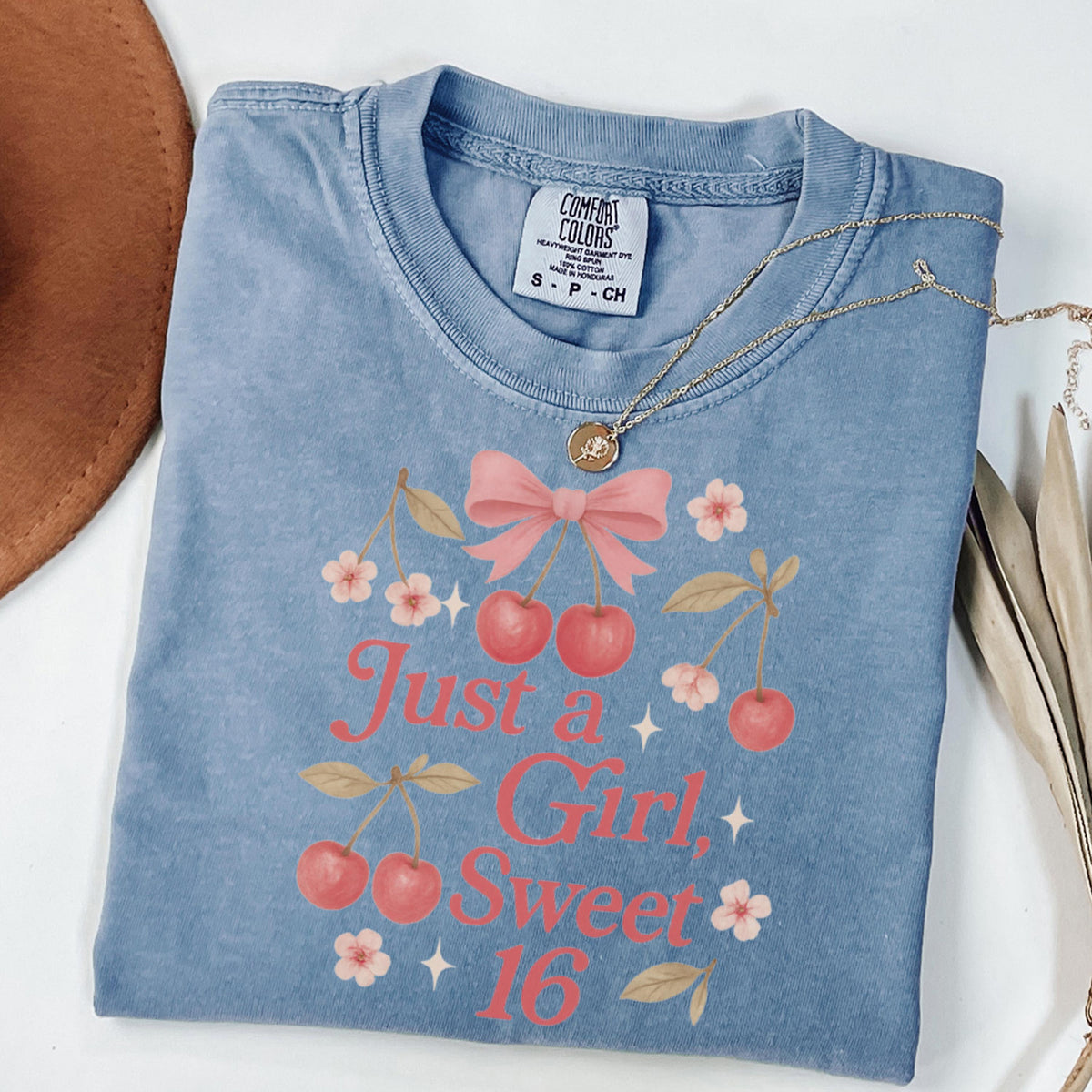 Sweet 16 Birthday Shirt, Cherry Design Teen Birthday Tee