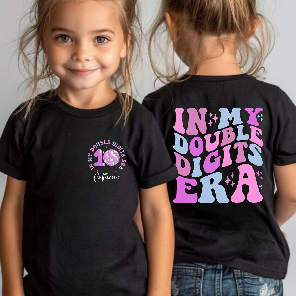 In My Double Digits Era Shirt,Custom Birthday Girl Shirt,10 Years Old Birthday Shirt,Ten Birthday Tee,10th Birthday Shirt,10 Year Old Outfit