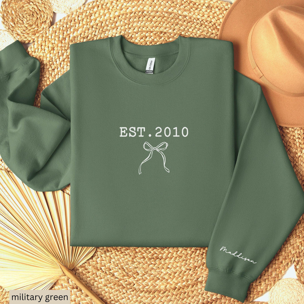 16th Birthday Sweatshirt with sleeve print, 16th Birthday Gift For Girl, Sweet 16 Gifts For Daughter, Coquette 2010 Sweater,Sixteen Birthday