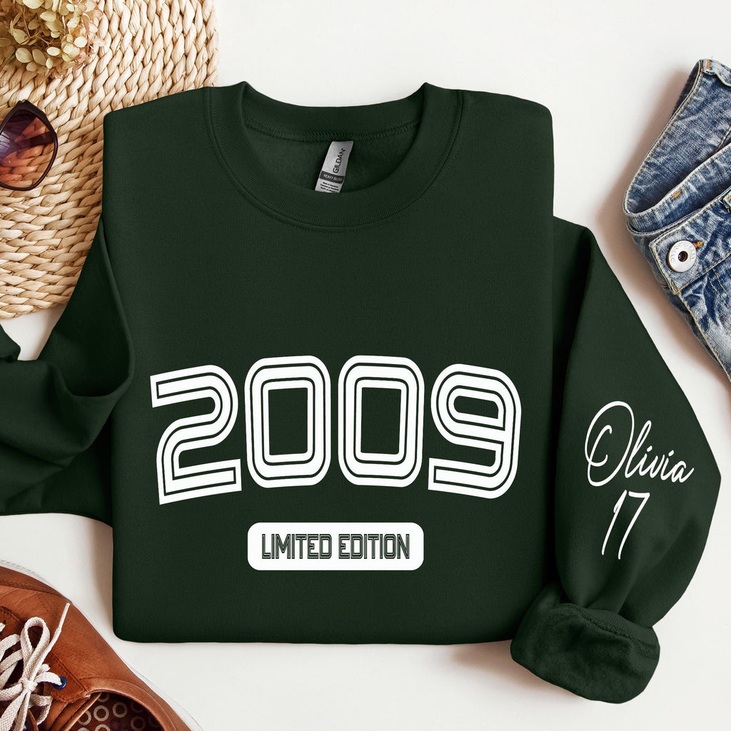 17th Birthday Hoodie, Personalized 2009 Limited Edition Sweatshirt, Seventeenth Birthday Gift for Daughter