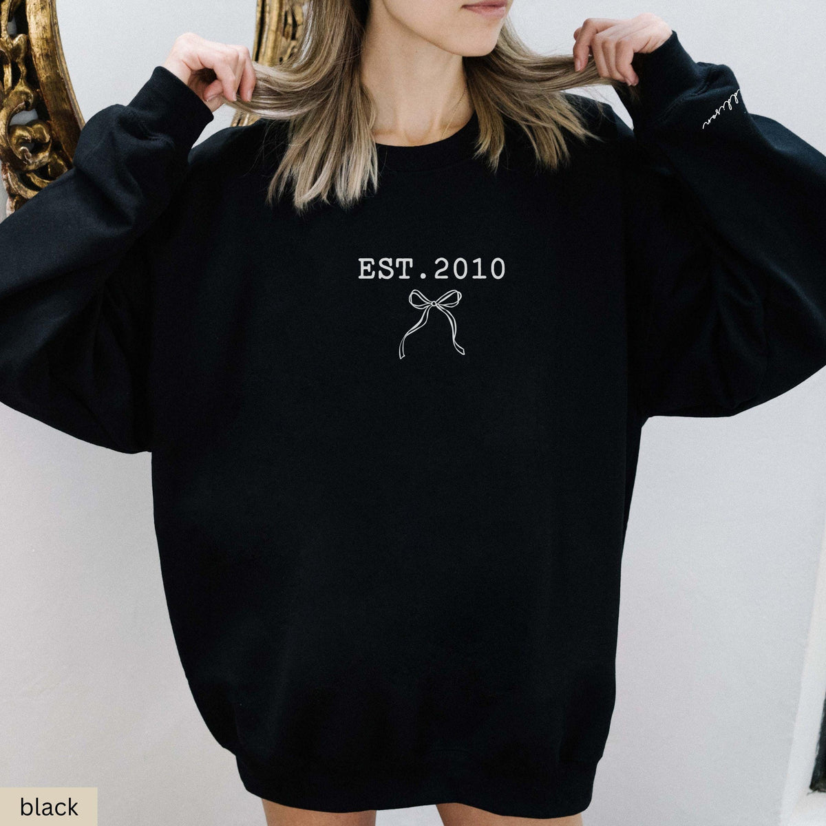 16th Birthday Sweatshirt with sleeve print, 16th Birthday Gift For Girl, Sweet 16 Gifts For Daughter, Coquette 2010 Sweater,Sixteen Birthday