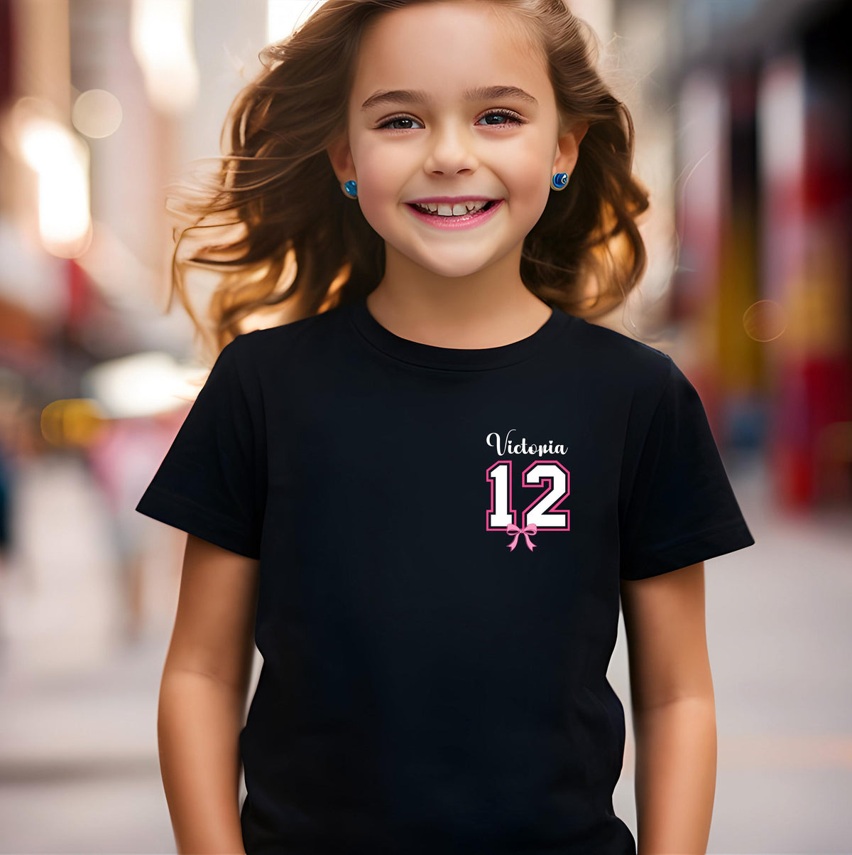 Personalized Birthday Girl Shirt, Custom Name & Age, Front/Back Print