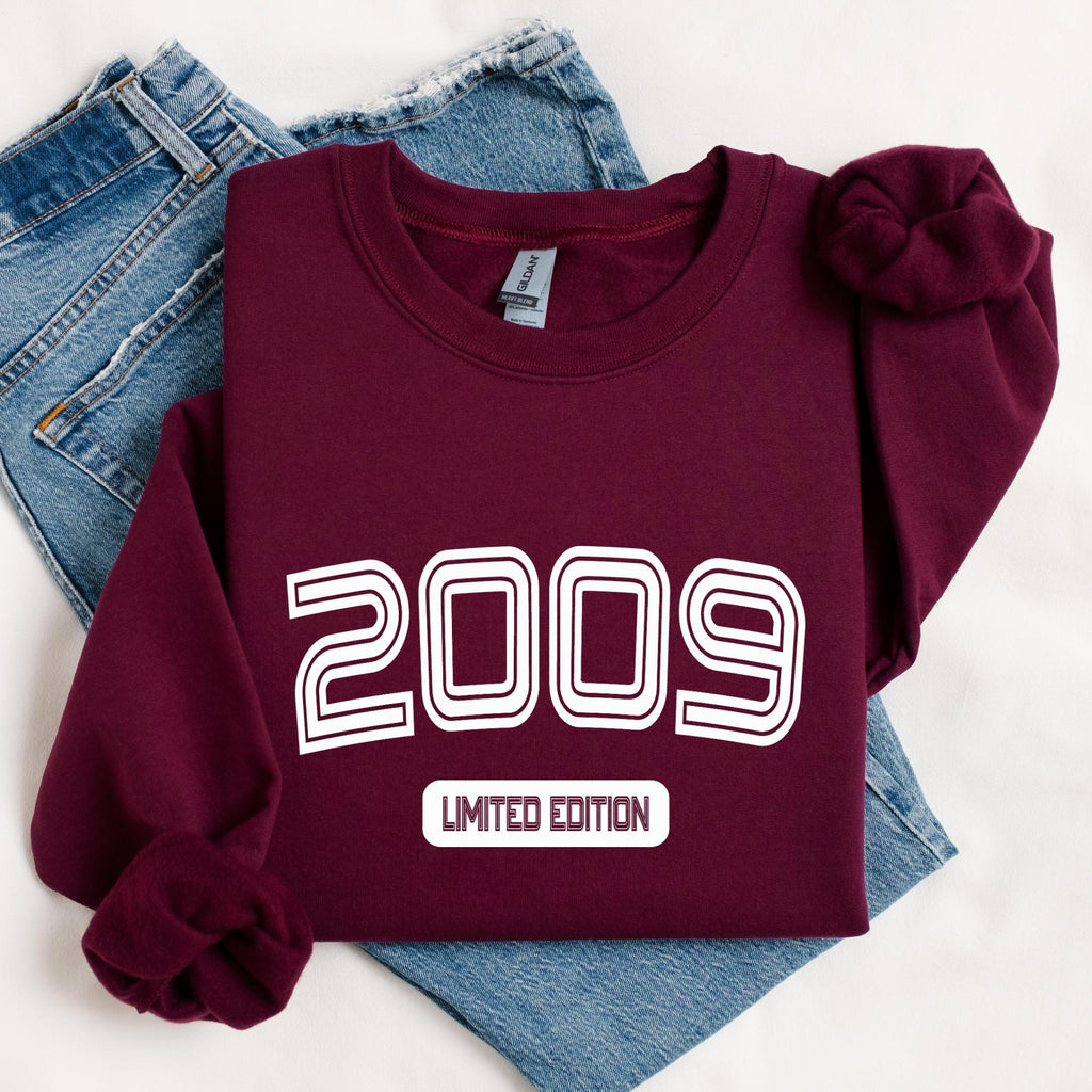 17th Birthday Hoodie, Personalized 2009 Limited Edition Sweatshirt, Seventeenth Birthday Gift for Daughter
