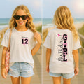 Personalized Birthday Girl Shirt, Custom Name & Age, Front/Back Print