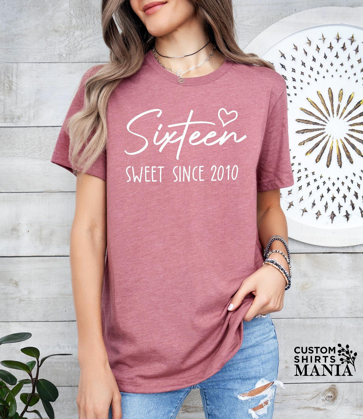 16th Birthday Tshirt, Sweet Sixteen Since 2010 Shirt, Birthday Gift for Daughter, Youth Birthday Girl Shirt, Sweet 16 Birthday, 2010 Tshirt