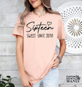 16th Birthday Tshirt, Sweet Sixteen Since 2010 Shirt, Birthday Gift for Daughter, Youth Birthday Girl Shirt, Sweet 16 Birthday, 2010 Tshirt