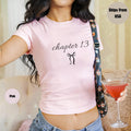 13th Birthday Coquette Baby Tee Crop Top, 13 Birthday Party Shirt,Gift for Daughter Tee, Birthday Shirt 13th Birthday Gift Official Teenager