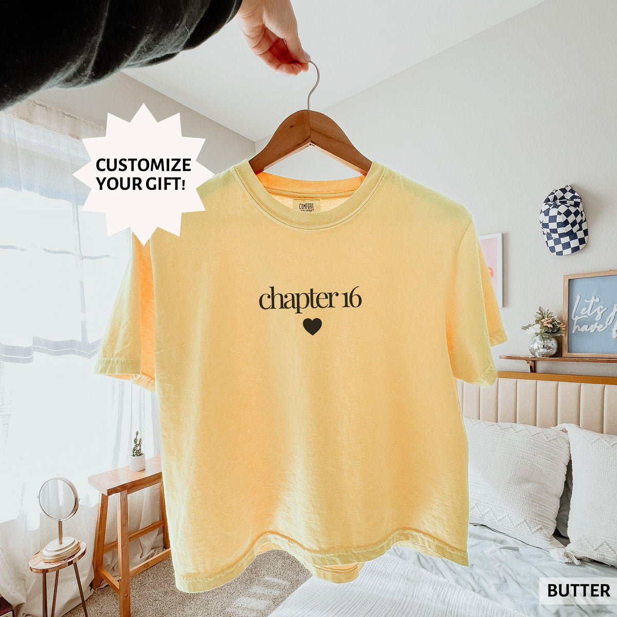 Personalized 16th Birthday Shirt Sweet Sixteen Gifts For Teenage Girls Chapter 16 Custom TShirt Book Lover Present Bookish Crop Top