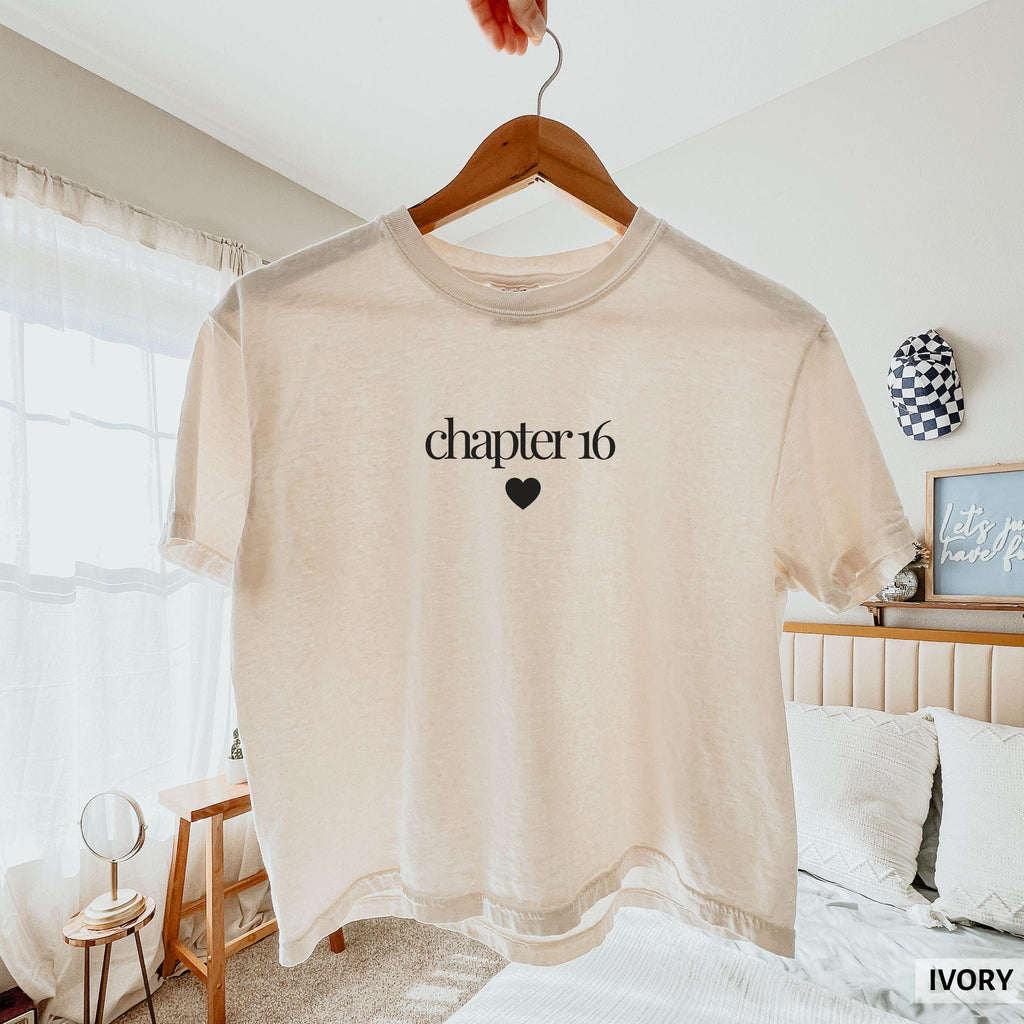 Personalized 16th Birthday Shirt Sweet Sixteen Gifts For Teenage Girls Chapter 16 Custom TShirt Book Lover Present Bookish Crop Top