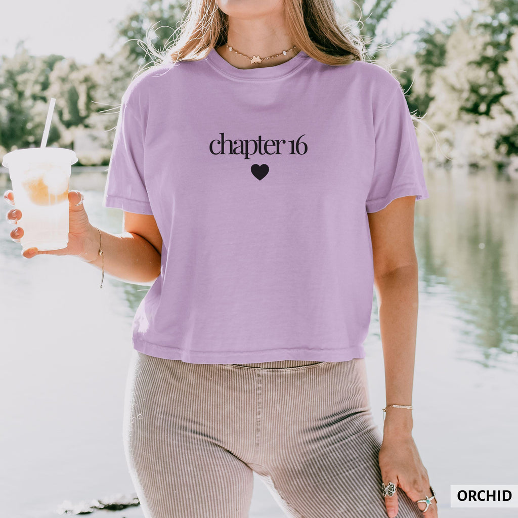Personalized 16th Birthday Shirt Sweet Sixteen Gifts For Teenage Girls Chapter 16 Custom TShirt Book Lover Present Bookish Crop Top