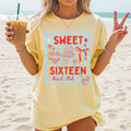 Sweet Sixteen Beach Club Shirt, Sweet 16 Birthday Gift For Girl, Trendy Summer Birthday Tee For Daughter Bestie Sister