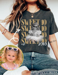 Personalised Vintage Photo And Year T-Shirt, Sweet Ten Comfort Colors Shirt, 10th Birthday Shirt, Group Turning 16 Bday